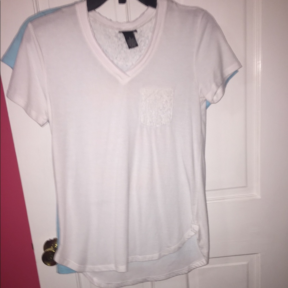 White laced shirt